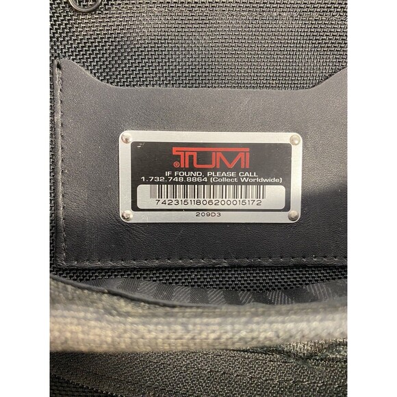 TUMI Alpha Expandable Black Portfolio Laptop Briefcase Ballistic Nylon 209D3 - Picture 4 of 6